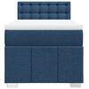 vidaXL Sommier &agrave; lattes de lit avec matelas Bleu 90x190 cm Tissu