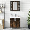 vidaXL Ensemble de meubles de salle de bain 2 pcs Ch&ecirc;ne fum&eacute;