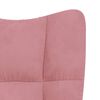 vidaXL Chaise &agrave; bascule avec repose-pied Rose Velours