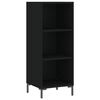vidaXL Buffet haut Noir 34,5x34x180 cm Bois d'ing&eacute;nierie