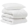 vidaXL Couette avec oreiller 2 pcs Blanc Microfibre