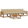 vidaXL Ensemble de canap&eacute;s d'ext&eacute;rieur 5 pc Naturel et Beige