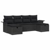 vidaXL Ensemble de canap&eacute; de jardin 6 pc Poly rotin