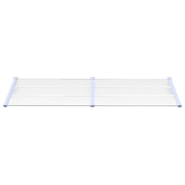 vidaXL Auvent de porte Gris et transparent 239x90 cm Polycarbonate