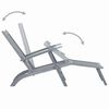 vidaXL Chaise longue d'ext&eacute;rieur avec repose-pied D&eacute;lavage gris Acacia