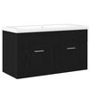 vidaXL Armoire de salle de bain Ch&ecirc;ne noir 90 x 38,5 x 46 cm
