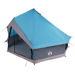 vidaXL Tente Tipi 8 personne Bleu taffetas