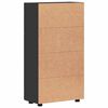 vidaXL Buffet FLORIN Noir 55,5 x 29 x 103 cm Bois d'ing&eacute;nierie