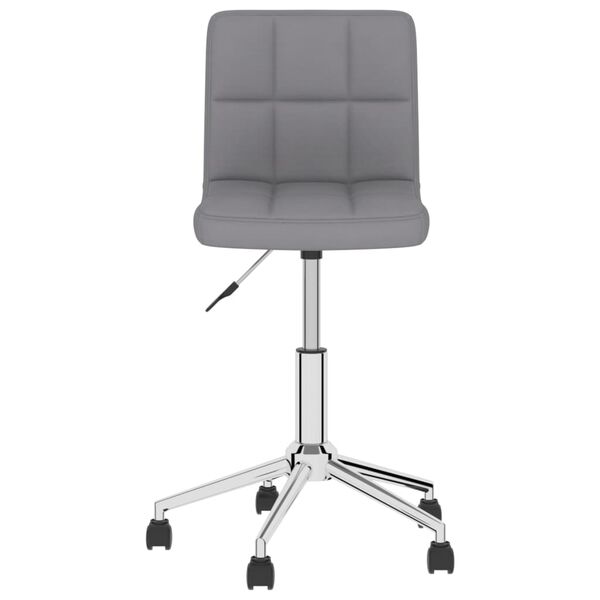 vidaXL Chaise pivotante de salle &agrave; manger Gris clair Tissu