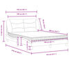 vidaXL Lit avec matelas Hvar marron fonc&eacute; 140x200 cm tissu