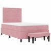 vidaXL Lit &agrave; ressorts avec matelas Rose 120 x 200 cm Velours