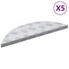 vidaXL Nez de marche 5 pcs Argent&eacute; 60 x 18 x 2,5 cm Aluminium