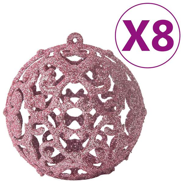 vidaXL Ensemble de boules de Noël 100 pcs Rose