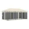 vidaXL Belv&eacute;d&egrave;re avec moustiquaire 6x3x2,73 m Cr&egrave;me