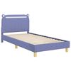 vidaXL Cadre de lit pour enfants avec t&ecirc;te de lit Bleu denim tissu