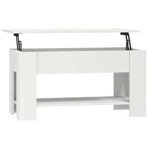vidaXL Table basse blanc 101x49x52 cm bois d'ing&eacute;nierie