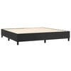 vidaXL Sommier &agrave; lattes de lit avec matelas Noir 200x200 cm Similicuir
