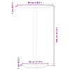 vidaXL Table de jardin ronde noir &Oslash;60x105 cm acier