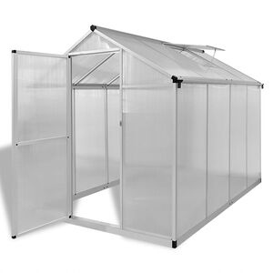vidaXL Serre renforc&eacute;e en aluminium avec cadre de base 4,6 m&sup2;