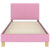 vidaXL Cadre de lit pour enfants avec t&ecirc;te de lit Rose 90 x 190 cm