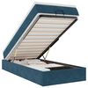 vidaXL Cadre de lit ottoman avec matelas bleu fonc&eacute; 100x200 cm velours
