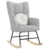 vidaXL Chaise &agrave; bascule gris nuage tissu
