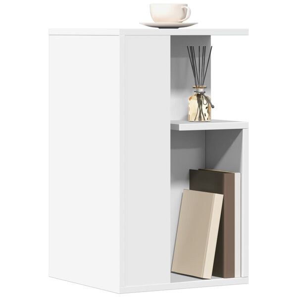 vidaXL Table d'appoint blanc 35x35x60 cm bois d&rsquo;ing&eacute;nierie