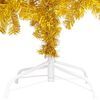 vidaXL Arbre de No&euml;l artificiel pr&eacute;-&eacute;clair&eacute; et boules dor&eacute; 210 cm PET