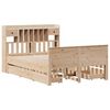 vidaXL Lit biblioth&egrave;que sans matelas 150x200 cm bois massif de pin