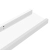 vidaXL &Eacute;tag&egrave;res murales 2 pcs Blanc brillant 80x9x3 cm