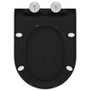 vidaXL Si&egrave;ge de toilette R&eacute;glable Noir 48,5 x 36 x 5 cm Polypropyl&egrave;ne