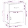 vidaXL Tables de chevet 2 pcs Gris 40x34x55 cm Bois de pin massif