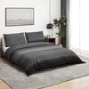 vidaXL Ensemble de housse de couette gris foncé 240x220 cm Coton