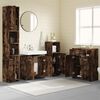 vidaXL Ensemble de meubles de salle de bain 4 pcs Ch&ecirc;ne fum&eacute; Bois