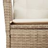 vidaXL Ensemble &agrave; manger de jardin et coussins 7 pcs beige poly rotin