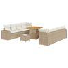 vidaXL Ensemble de canap&eacute; de jardin 11 pcs Beige et cr&egrave;me polyrotin
