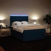 vidaXL Sommier &agrave; lattes de lit et matelas bleu 160x200 cm velours