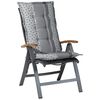 Madison Coussin de chaise &agrave; dossier haut Pasa 123x50 cm Gris