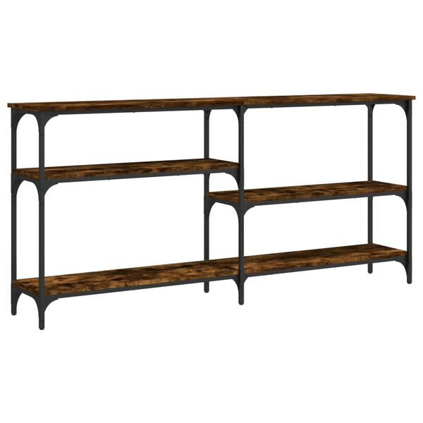 vidaXL Table console ch&ecirc;ne fum&eacute; 160x29x75 cm bois d'ing&eacute;nierie