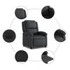 vidaXL Fauteuil inclinable &eacute;lectrique noir cuir v&eacute;ritable