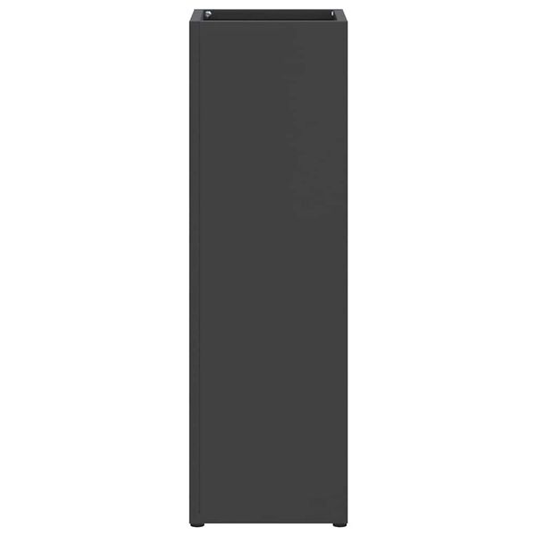 vidaXL Porte-parapluie avec stockage Noir 15,5 x 15,5 x 49 cm M&eacute;tal