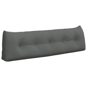 vidaXL Coussin de Dos Gris fonc&eacute; 160 x 24 x 50 cm tissu