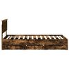 vidaXL Cadre de lit Ch&ecirc;ne fum&eacute; 100 x 200 cm Bois Ing&eacute;nierie