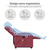 vidaXL Fauteuil inclinable de massage &eacute;lectrique Rouge bordeaux Tissu