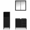 vidaXL Ensemble de mobilier de salle de bain 3 pcs Chêne noir