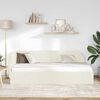 vidaXL Cadre de lit d'angle avec t&ecirc;te de lit Cr&egrave;me 100 cm x 200 cm