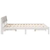 vidaXL Cadre de lit avec t&ecirc;te de lit Blanc 150 x 200 cm Pin massif