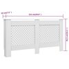 vidaXL Cache-radiateurs 2 pcs Blanc 152x19x81,5 cm MDF