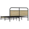 vidaXL Cadre de lit sans matelas 150x200 cm ch&ecirc;ne sonoma