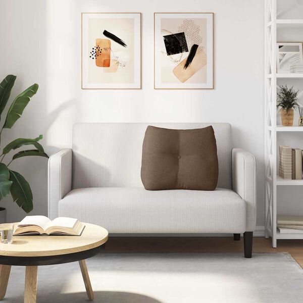 vidaXL Coussin de Dos Marron 60 x 24 x 50 cm tissu